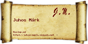 Juhos Márk névjegykártya